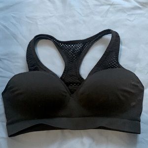 Black push up Victoria’s Secret Pink padded sports bra.